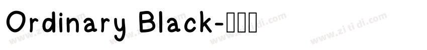 Ordinary Black字体转换